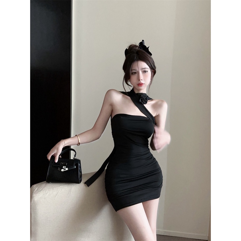 Đầm Ôm Dáng Cúp Ngực Xếp Ly Kiểu Hồng Kông Gợi Cảm Cho Nữ