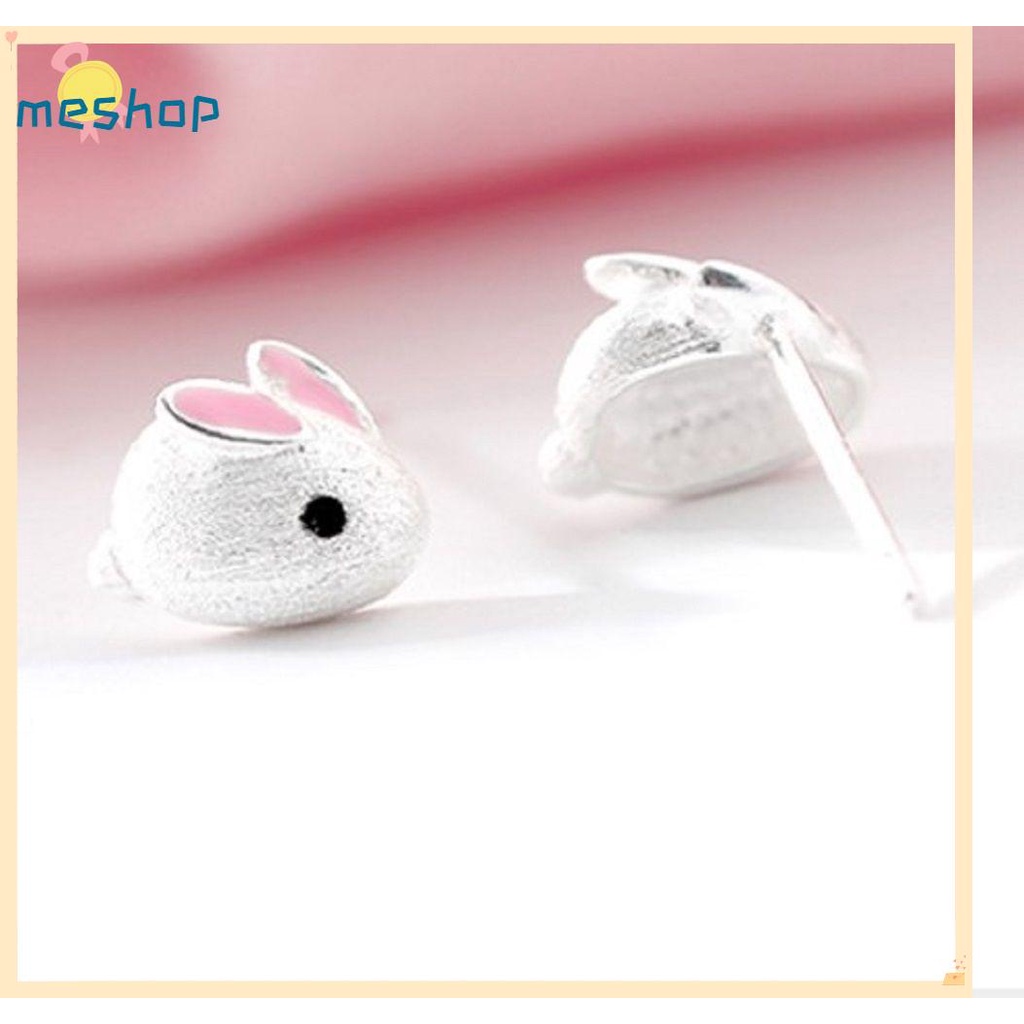 ME 1 Đôi Bông Tai Hình Thỏ Nhỏ Dễ Thương Chất Lượng Cao