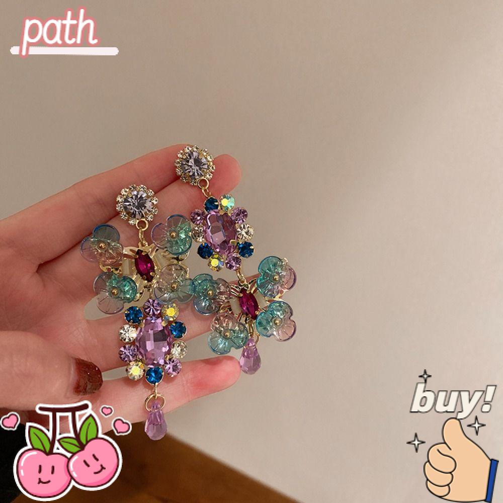 PATH Khuyên Tai Thiết Kế Không Đối Xứng Phong Cách Retro Cho Nữ