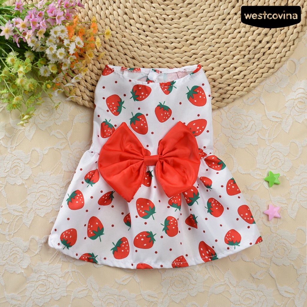 [COD]♞Đầm Không Tay Mềm Mại In Họa Tiết Hoa Dành Cho Cún Cưng