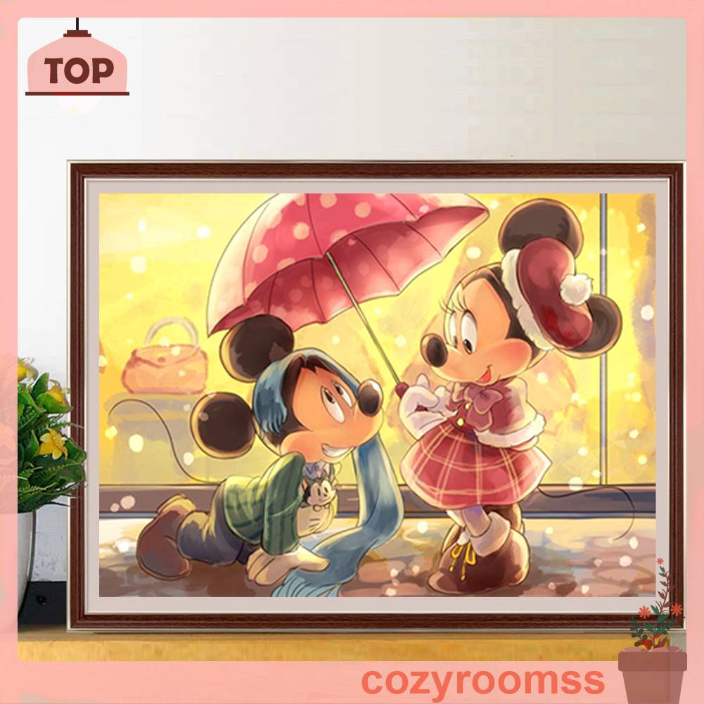 Tranh Đính Đá Kim Cương Toàn Bộ 5D DIY Hình Vẽ Chuột Mickey