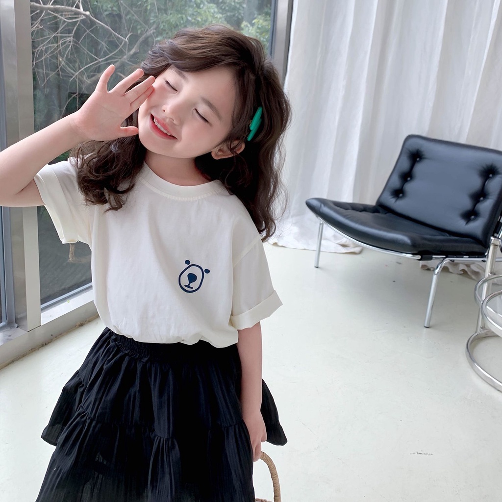 Áo Thun Cotton Mỏng Tay Ngắn Cổ Tròn In Họa Tiết Hoạt Hình Thời Trang Mùa Hè Cho Nữ