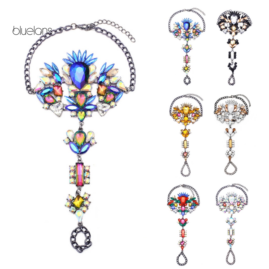 Lắc Chân Đính Đá Hình Hoa Nhiều Màu Sắc Thời Trang Cho Nữ