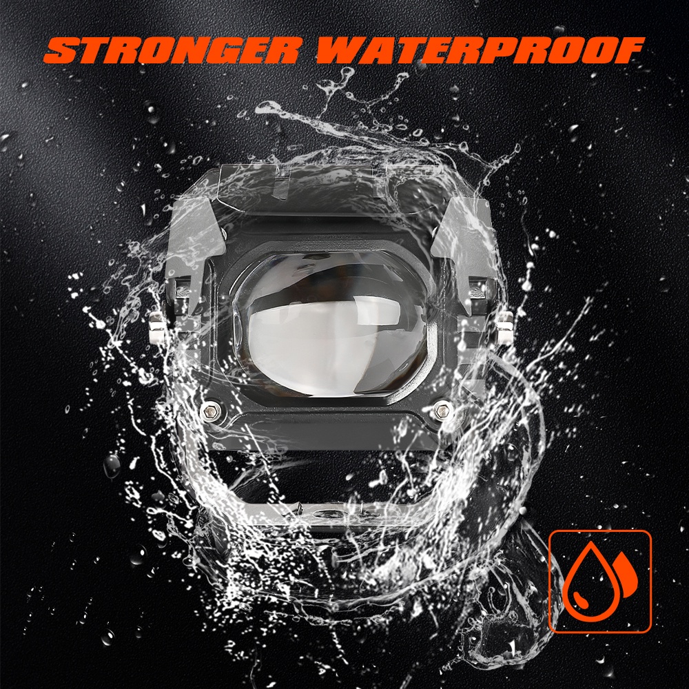 Super Bright Mini Driving Light Set Led Lights Motorcycle Headlight 2 Color Car Fisheye Lens Spot