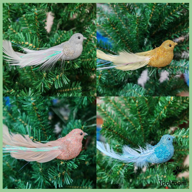 Set 4 Chú Chim Nhân Tạo Mini Bằng Xốp Dùng Trang Trí DIY