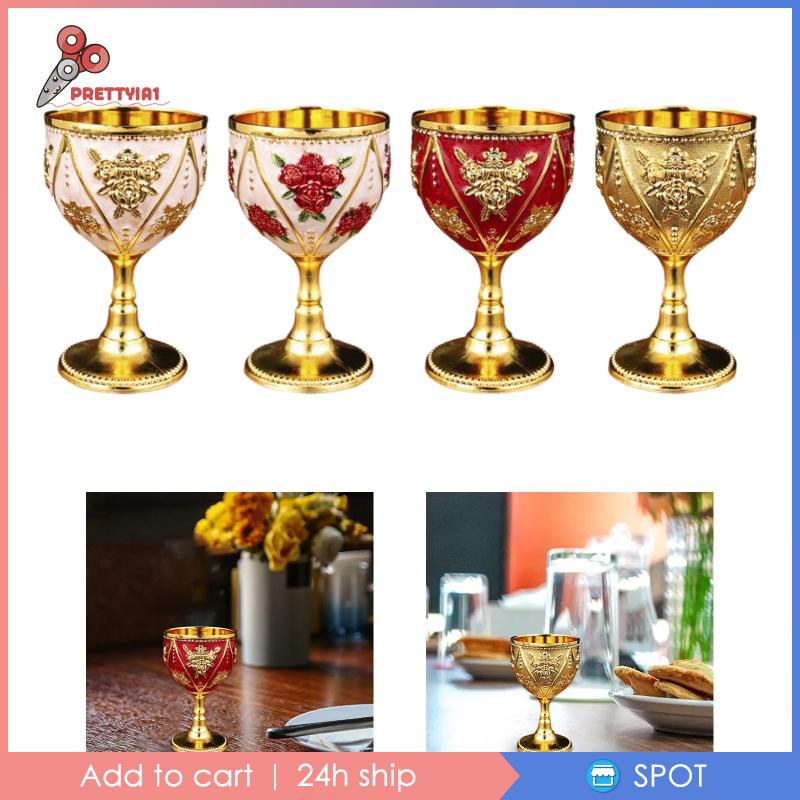 Cốc Uống Nước Mini 30ml Bằng Hợp Kim Phong Cách Châu Âu Cổ Điển