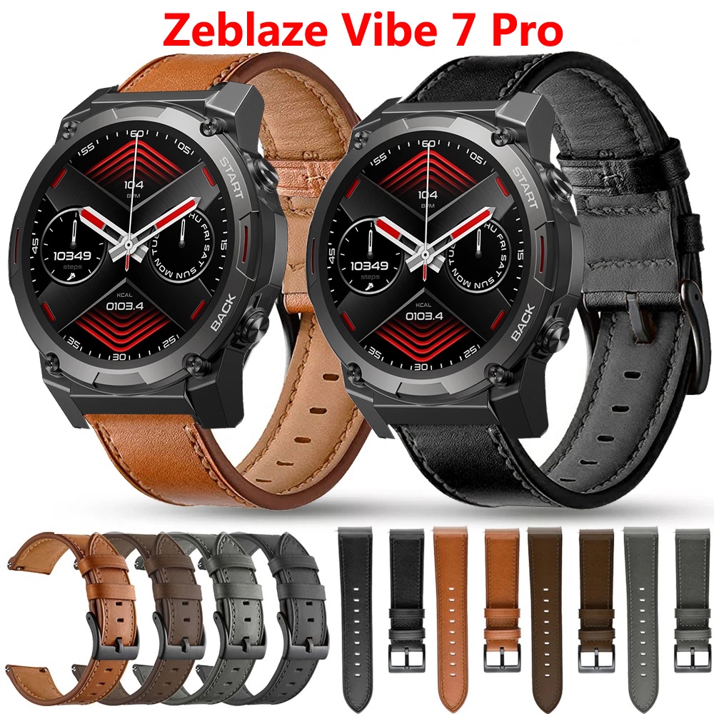 Dây Đeo Bằng Da 22mm Cho Đồng Hồ Thông Minh Zeblaze Vibe 7 Pro Lite Zeblaze Vibe7