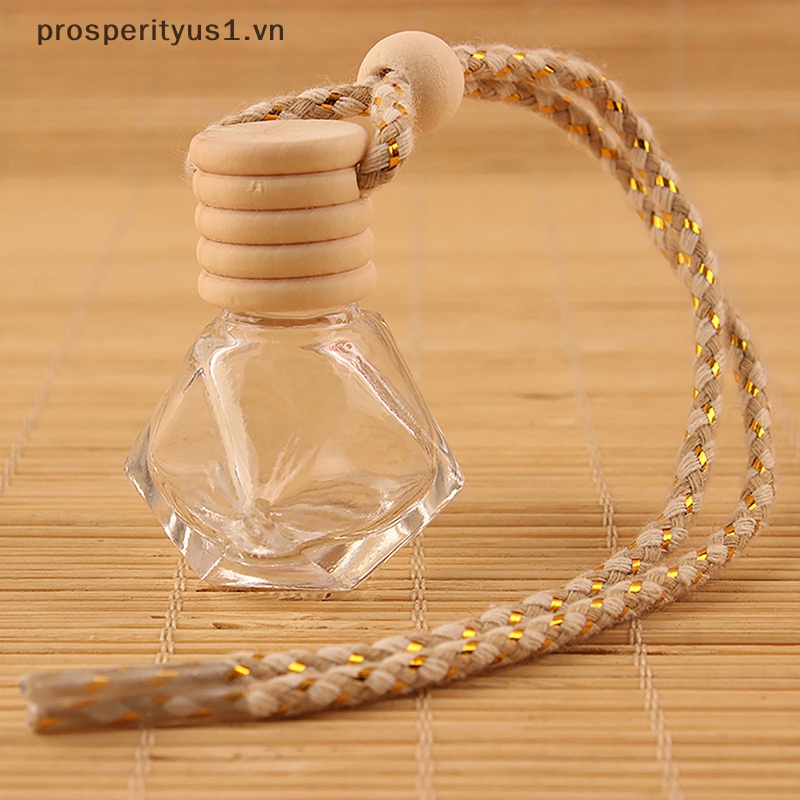 Mặt Dây Chuyền Lọ Thủy Tinh Rỗng Trong Suốt Hình Học Trang Trí Nội Thất Xe Hơi [prosperityus1] [prosperityus1]