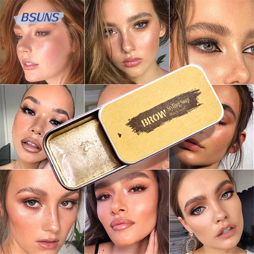 BSUNS Xà Phòng Định Hình Lông Mày Chống Thấm Nước Lâu Trôi Kèm Cọ Tiện Dụng