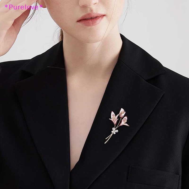 Ghim Cài Áo Hình Bông Hoa Đính Đá Xinh Xắn Dành Cho Nữ Mới