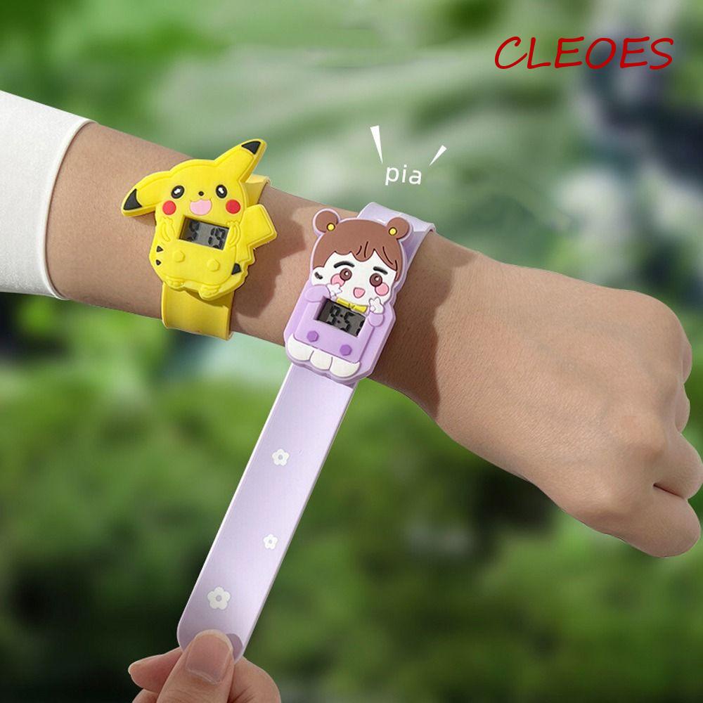 CLEOES Đồng Hồ Điện Tử Đeo Tay Hình Khủng Long Hoạt Hình Demon Slayer Có Thể Điều Chỉnh Cho Bé