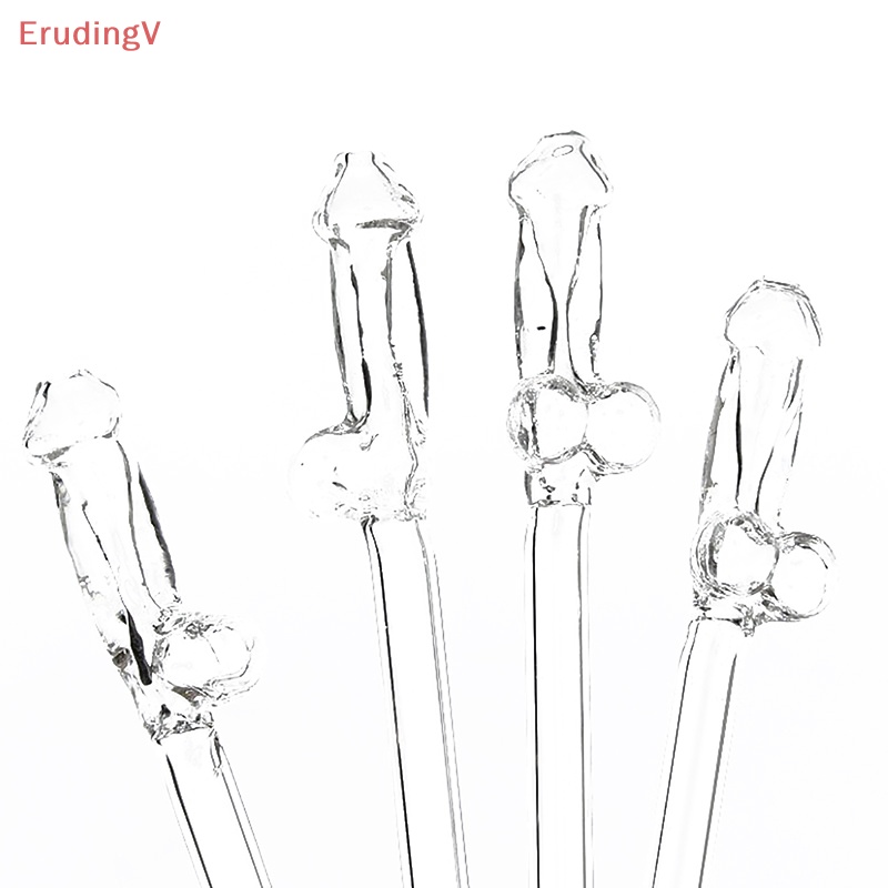 Ống Hút Thủy Tinh Chịu Nhiệt Cao Hình Dáng Vui Nhộn Sáng Tạo Có Thể Tái Sử Dụng Cho Nhà Bếp