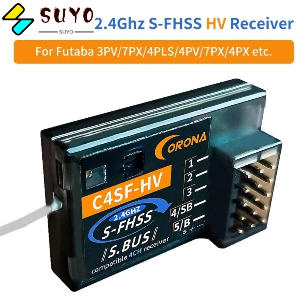 SUYO Thiết Bị Nhận Tín Hiệu C4SF 2.4GHz 4 Kênh SBUS OutPut C4SF-HV Cho Futaba FHSS / S-FHSS Mode Protocol