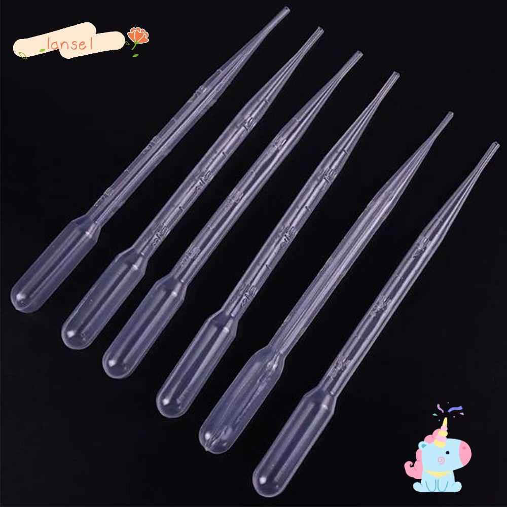 LANSEL Set 100 Ống Nhỏ Giọt Bằng Nhựa Trong Suốt 3ml Dùng Một Lần Cho Khoa Học Và Phòng Thí Nghiệm