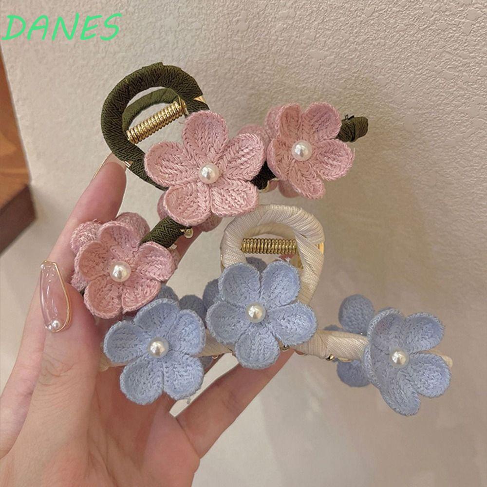 DANES Kẹp Tóc Đuôi Ngựa Hình Hoa / Cá Mập Thiết Kế Đơn Giản Tinh Tế Thời Trang Cho Nữ