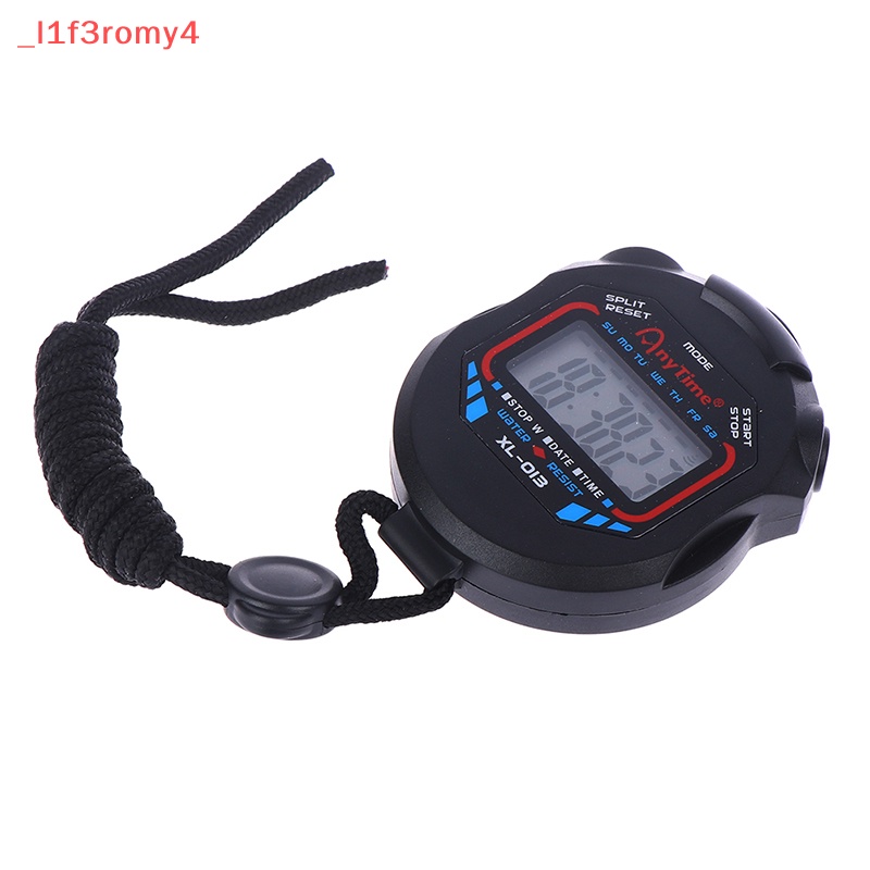 LCD kỹ thuật số chuyên nghiệp Chronograph hẹn giờ Counter Stop Watch Đồng hồ bấm giờ cầm tay mới