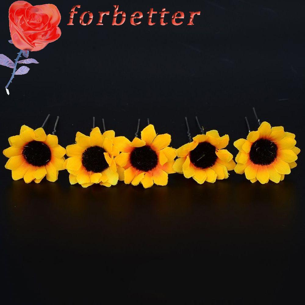 FORBETTER Kẹp Tóc Hình Hoa Cúc Phong Cách Boho Cho Cô Dâu