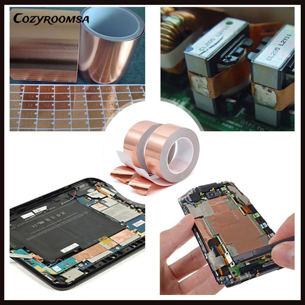 Băng Keo Lá Đồng Chịu Nhiệt Độ Cao Bảo Vệ An Toàn Cho EMI RFI