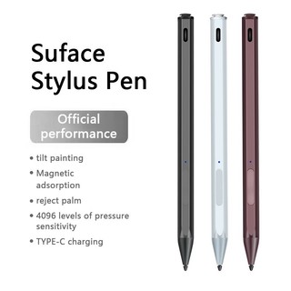 Surface bút stylus cho surface pro8 x surface pro7 6 5 4 3 go 2 3 laptop 3 2 4096 độ nhạy áp lực nghiêng bút chì cảm ứng chủ động từ tính