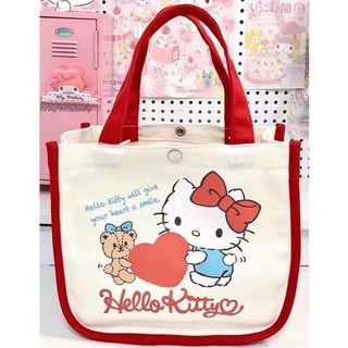 Hello Kitty Bag 2024 New Katie Cat Carrying Bag Bento Bag Carrying Bag Canvas Bag Cute Women's Bag