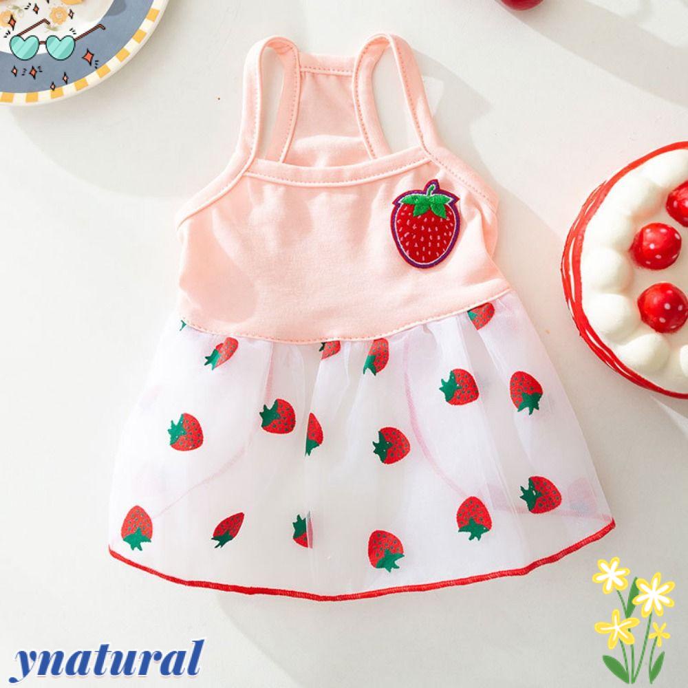 YNATURAL Đầm Công Chúa Họa Tiết Hoa Cúc Rỗng Thoáng Khí Thời Trang Mùa Hè Mới Cho Thú Cưng