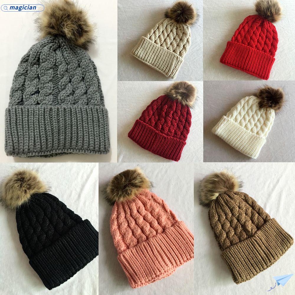 MAG Mũ Len Đính Quả Bông Cho Bé Trai Và Bé Gái