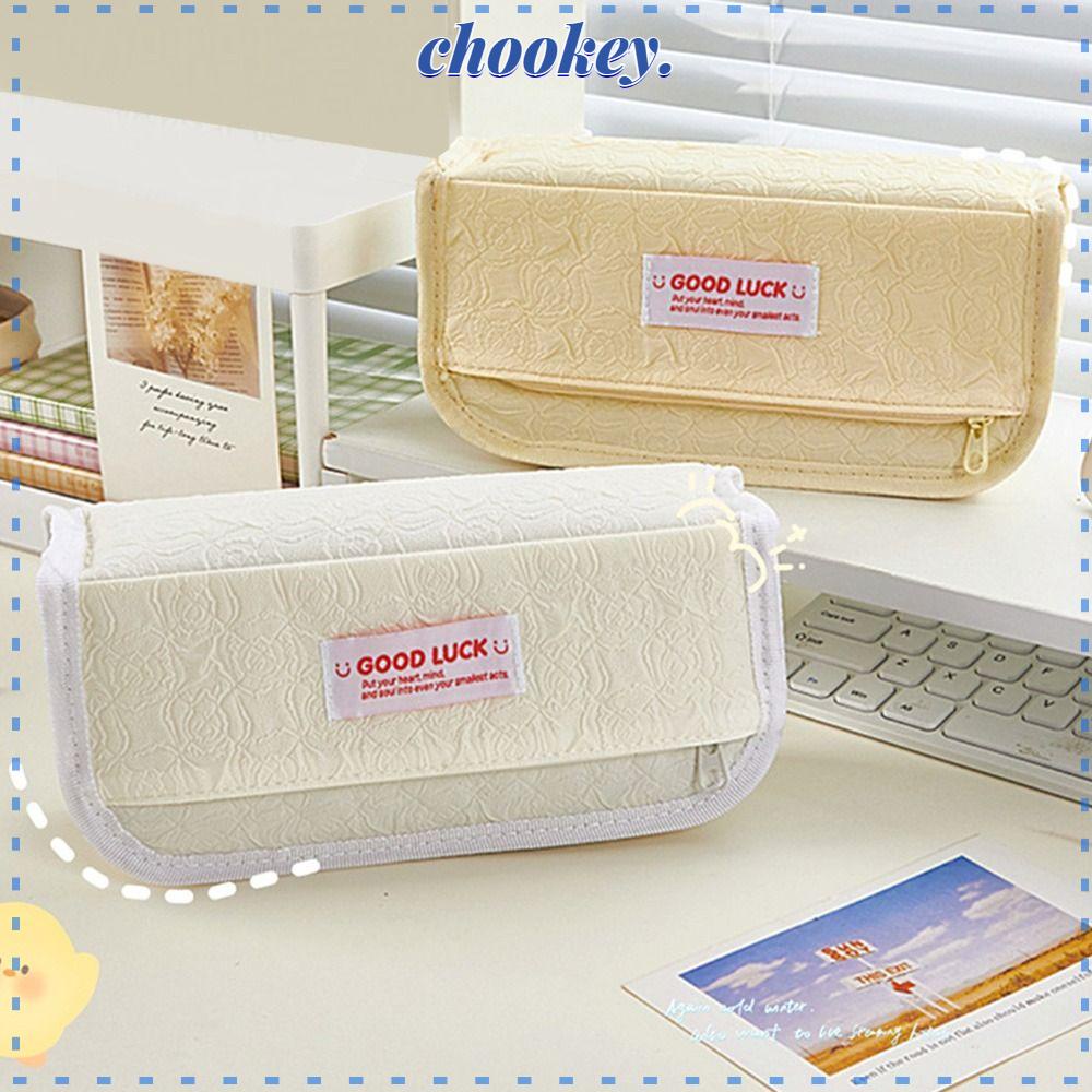 CHOOKEY Túi Đựng Bút Đa Năng Nhiều Ngăn Cỡ Lớn Tiện Dụng