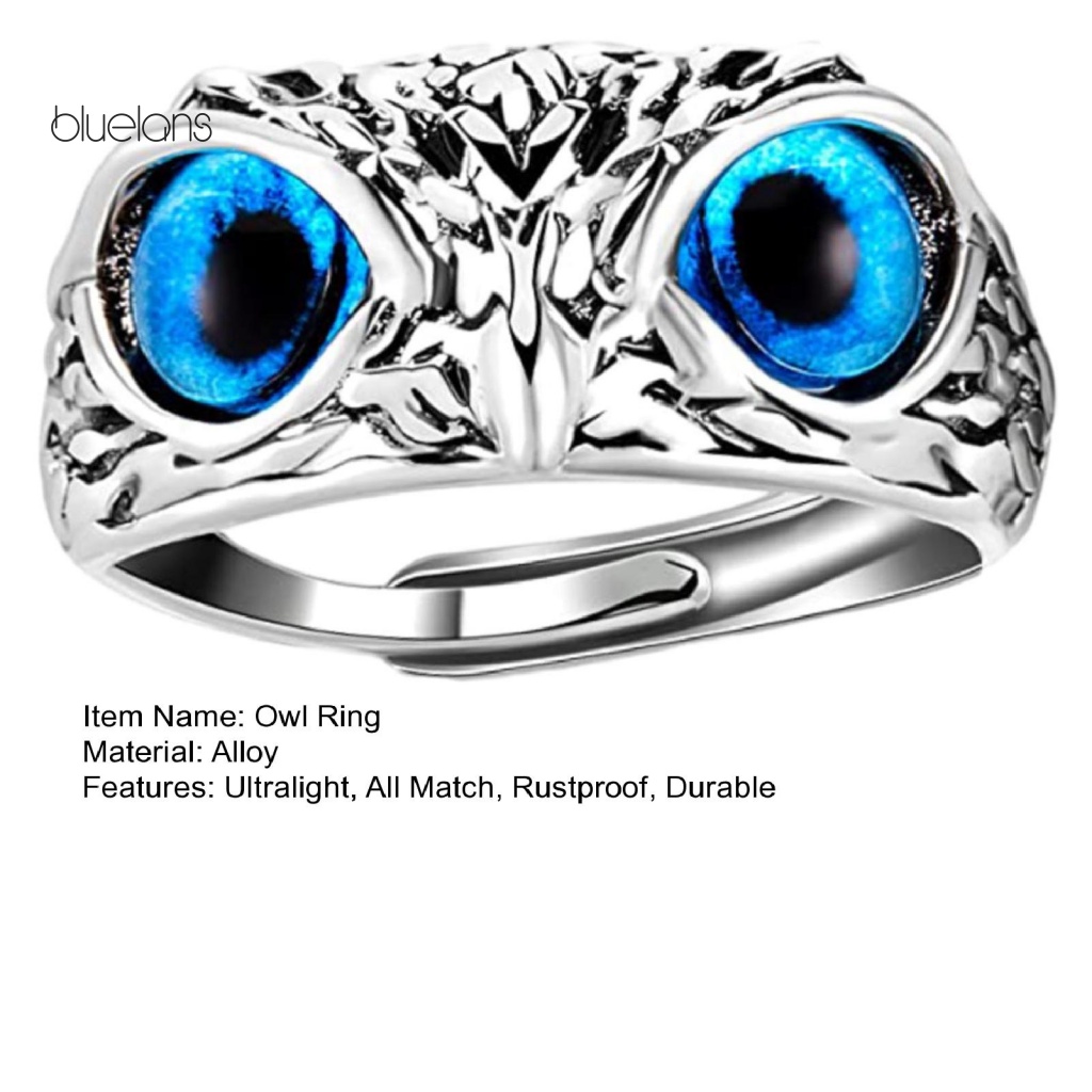 Nhẫn Đính Hôn Hình Cú Mắt To Siêu Nhẹ Đơn Giản Có Thể Điều Chỉnh Cho Nam Nữ