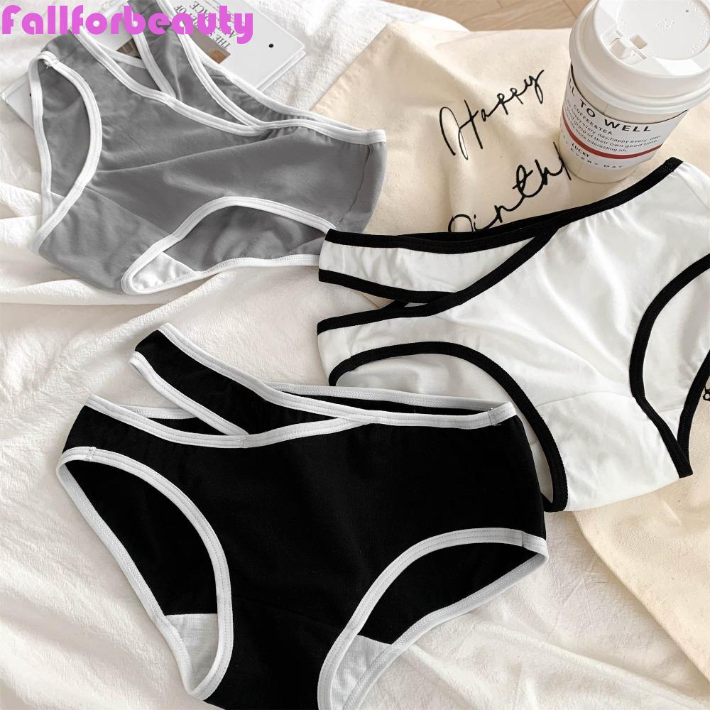 FALLFORBEAUTY Quần Lót Cotton Thoáng Khí Thoải Mái Thời Trang Nhật Bản Cho Nữ