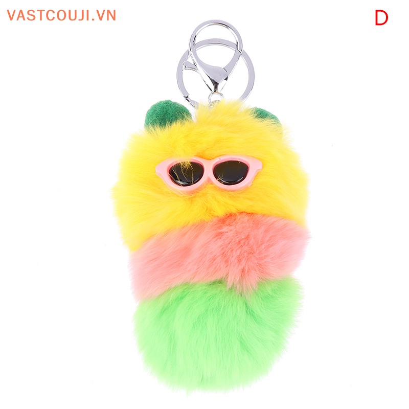 Móc Khóa Búp Bê VASTJI Lông Thỏ Mềm Mại