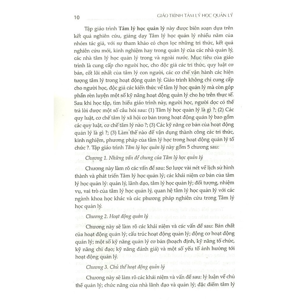 Sách - Giáo Trình Tâm Lý Học Quản Lý