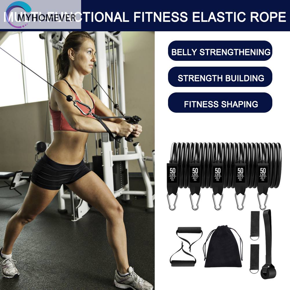 Set 11 Dây Kéo Đàn Hồi Hỗ Trợ Tập Yoga / Thể Hình