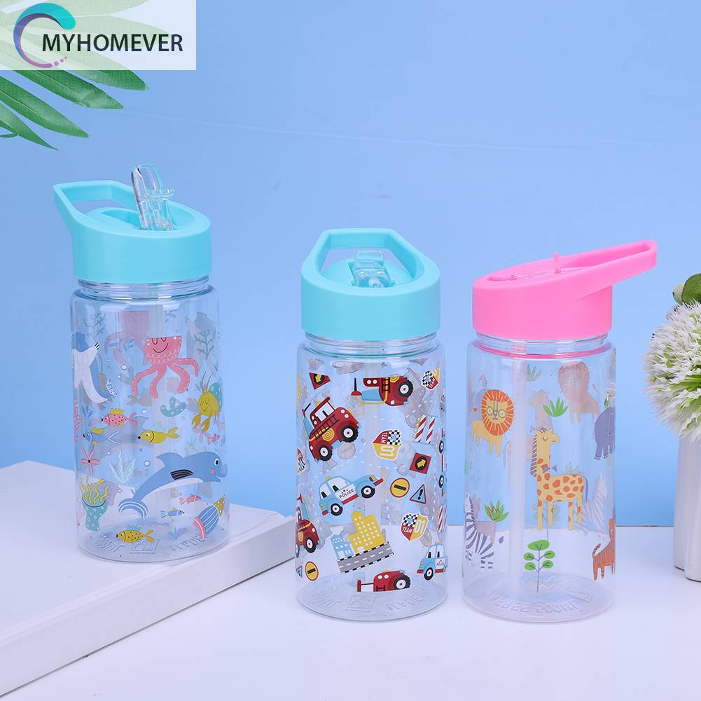 Bình Nước Thể Thao 450ML Có Ống Hút Dễ Thương Cho Bé