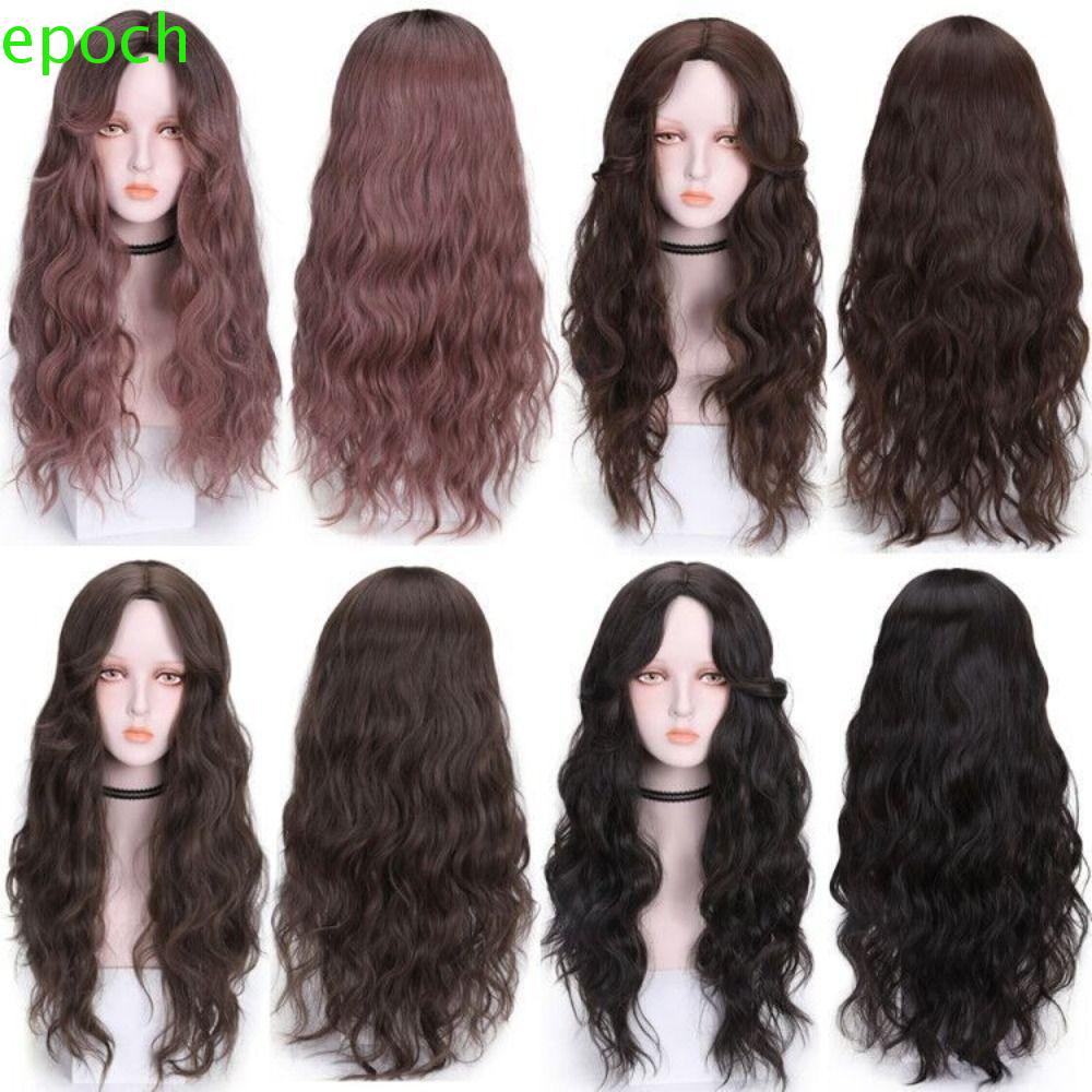EPOCH Tóc Mái Giả Xoăn Dài Tự Nhiên Bằng Lông Nhung Chất Lượng Cao Dành Cho Nữ
