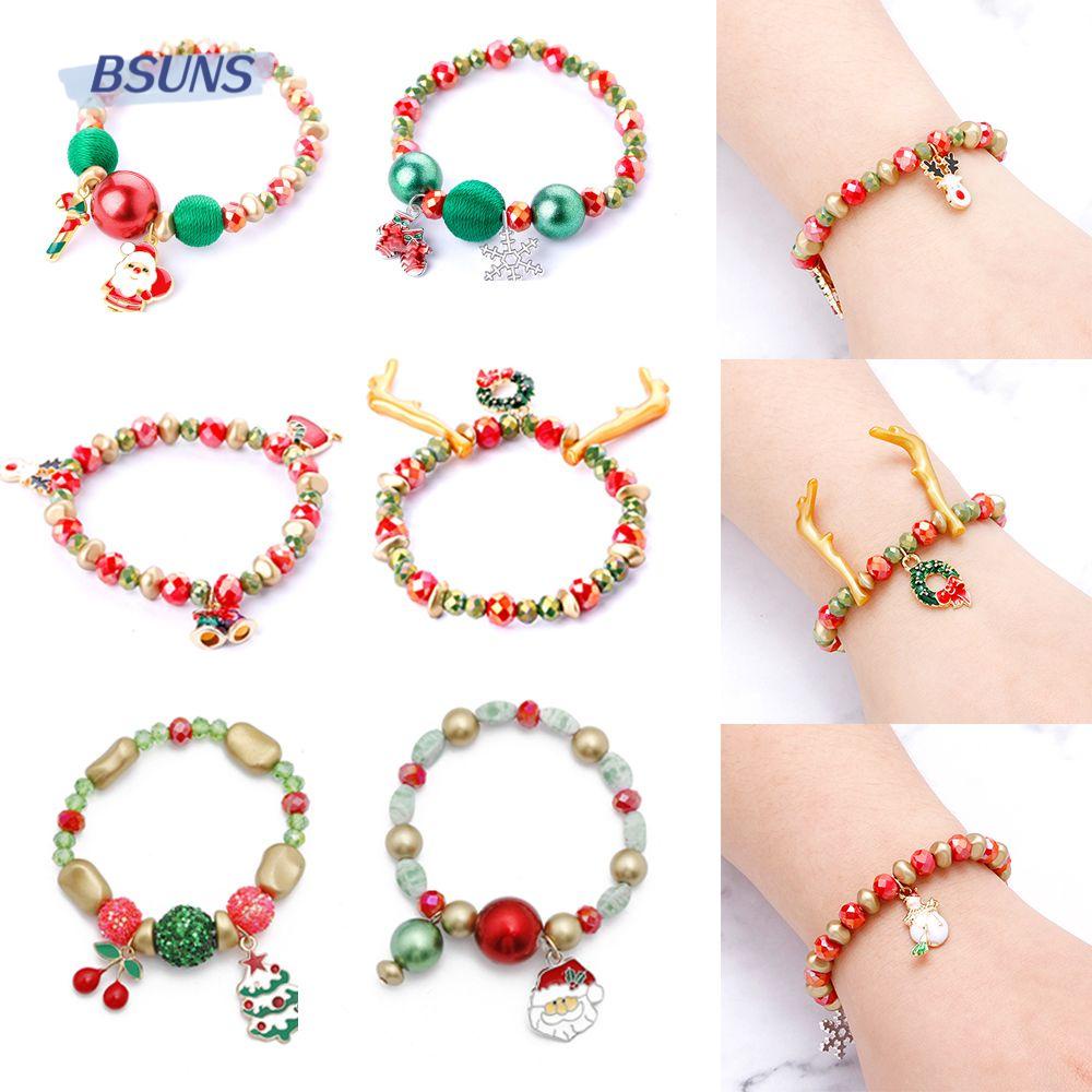 BSUNS Vòng Đeo Tay Họa Tiết Chữ Merry Christmas Thời Trang Dành Cho Nữ