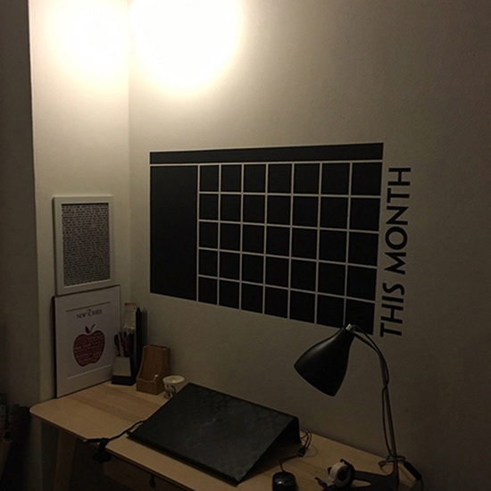 Bảng Đen Dán Tường Ghi Lịch Tháng Trang Trí Nhà Cửa / Văn Phòng