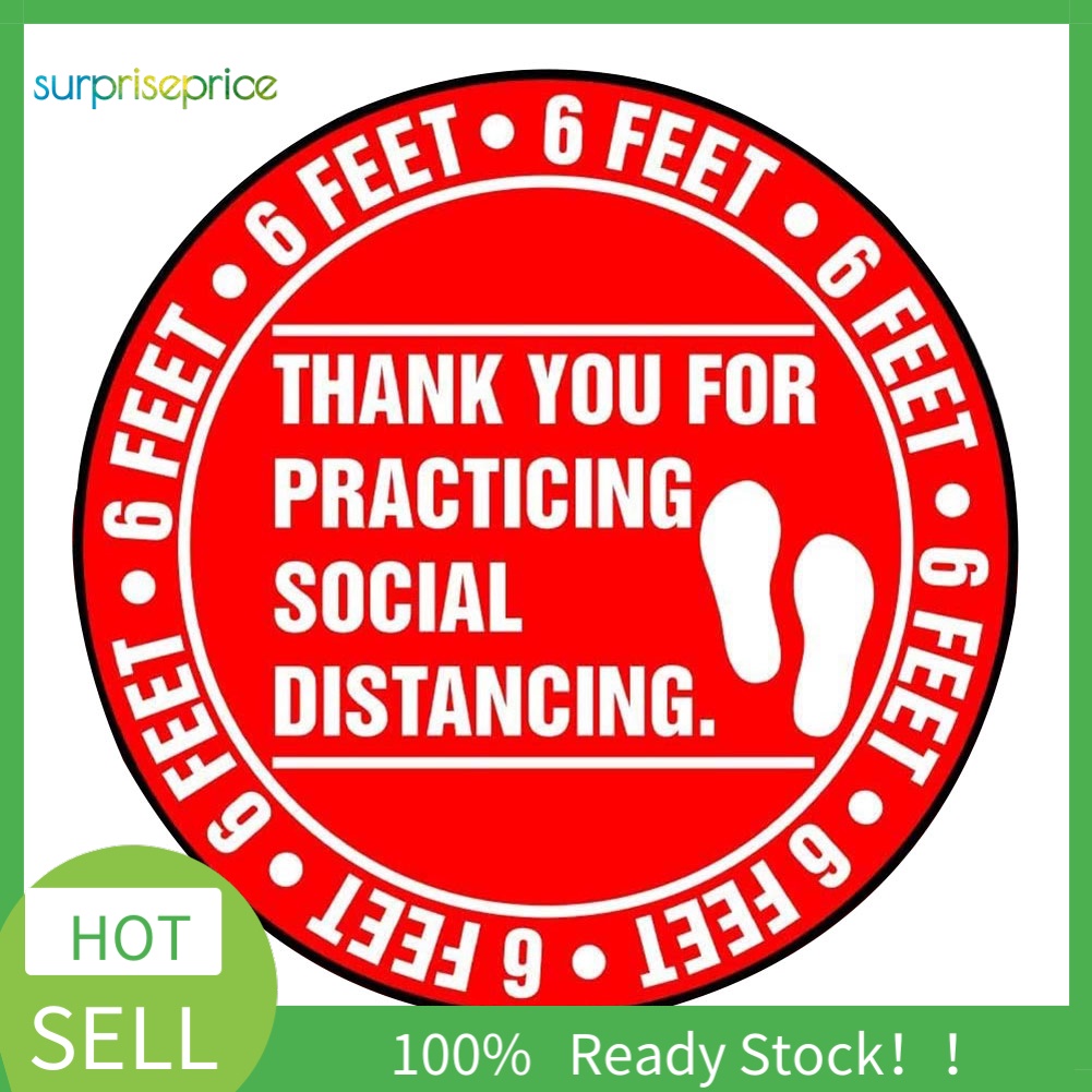 Set 10 Miếng Dán Sàn Nhà Hình Tròn 6 Feet Chất Lượng Cao