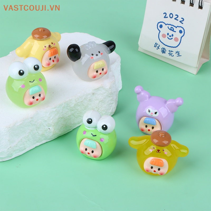 Mặt Trang Sức Nhựa Resin Mini 3D Hình Bé Gái Hoạt Hình DIY Sáng Tạo Dễ Thương