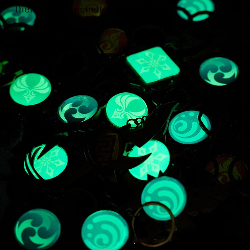 1 Móc Khóa Có 7 Vũ Khí Phản Quang Game Genshin Va Chạm Lnazuma Thời Trang