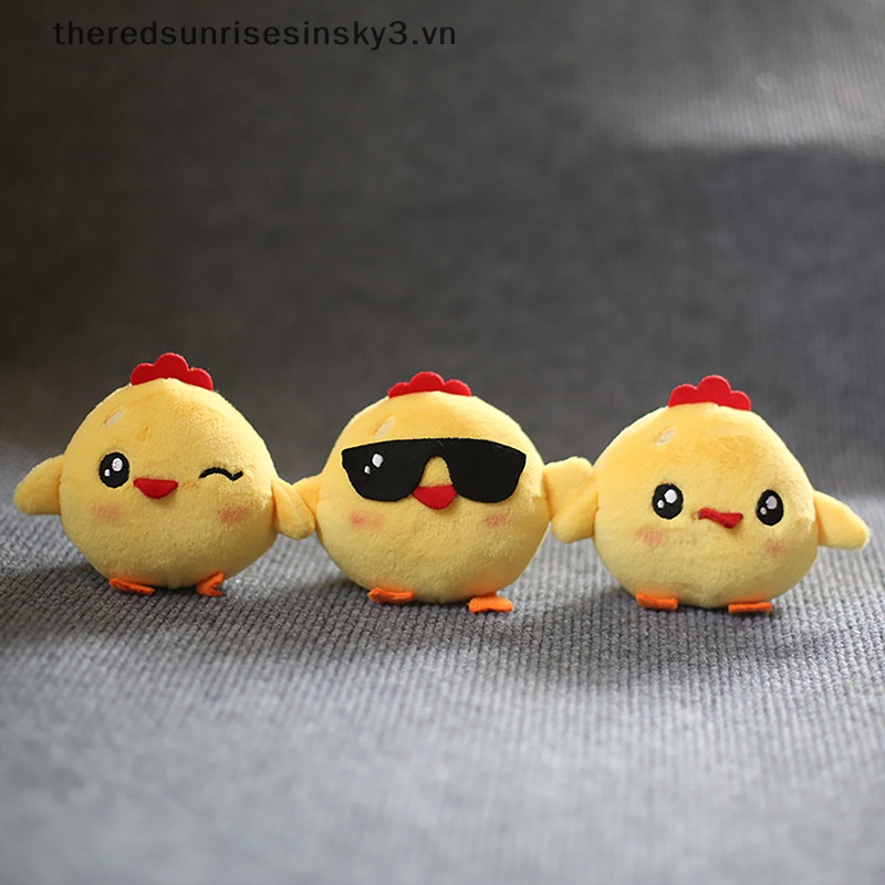 Móc Khóa Hình Gà Nhồi Bông 11CM Dễ Thương