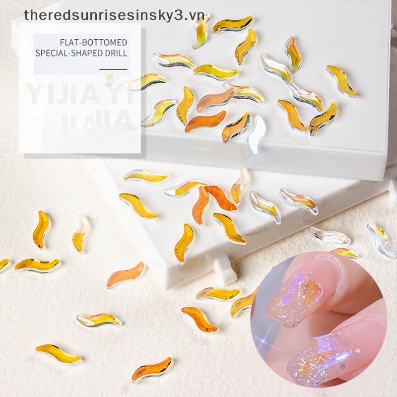 Bộ 50 Móng Tay Giả Hình Rắn Đính Pha Lê Lấp Lánh Thời Trang