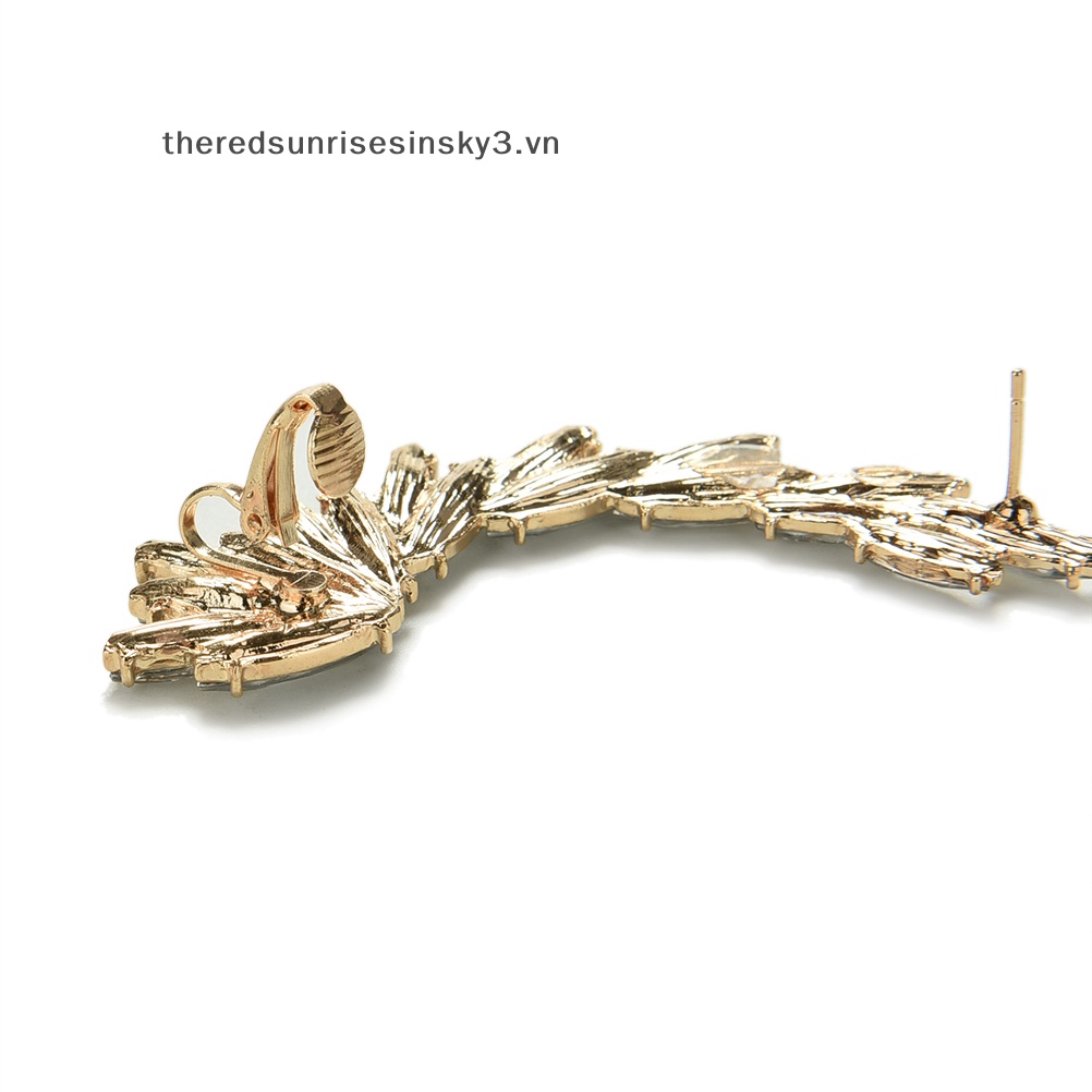 1x Khuyên Kẹp Vành Tai Đính Đá Thời Trang Cho Nữ