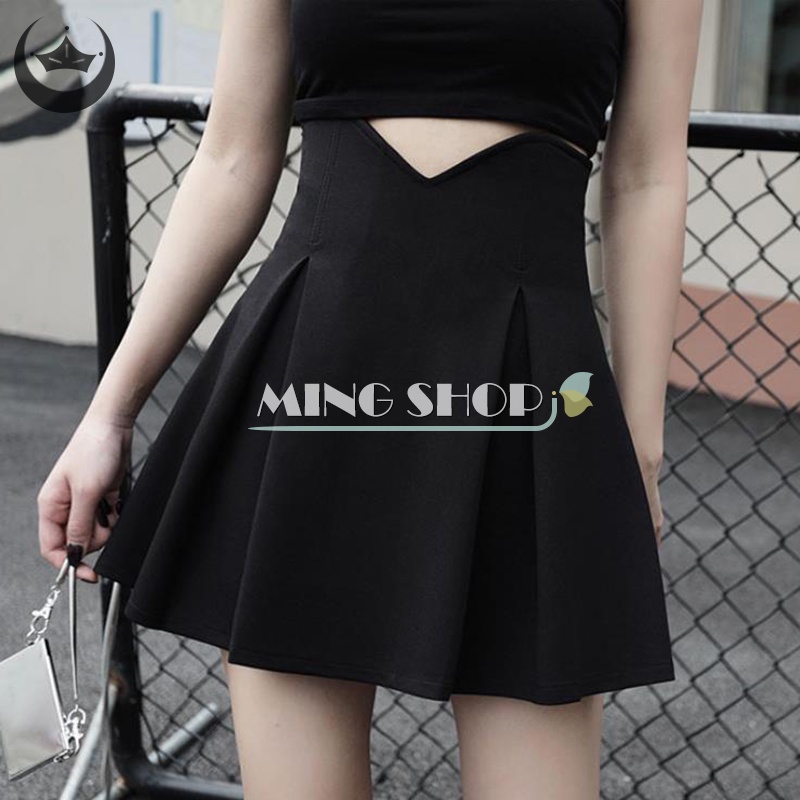 Chân Váy Đen Phong Cách Preppy Kawaii Dễ Phối Đồ Ngọt Ngào Cho Nữ
