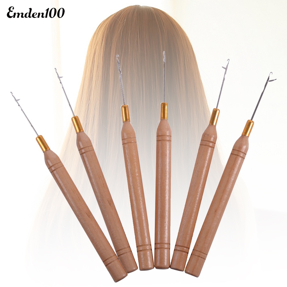 Set 6 Dụng Cụ Móc Len Với Tay Cầm Bằng Gỗ