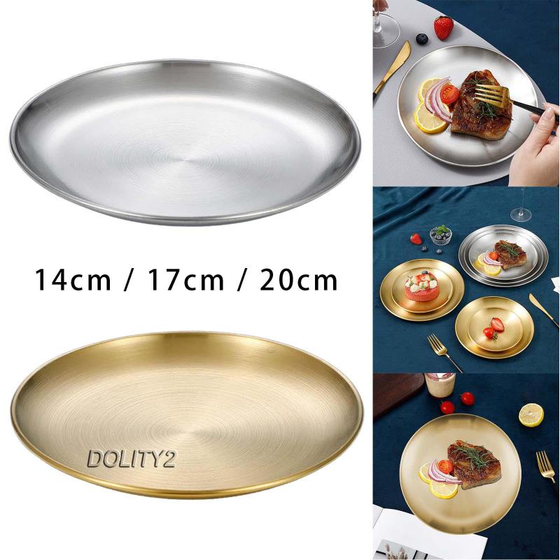 Đĩa Ăn Bằng Thép Không Gỉ Tiện Dụng Cho Tiệc Tùng / Cắm Trại