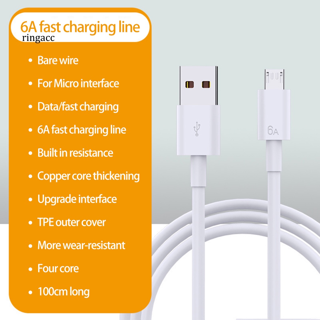 Dây Cáp Sạc RGA Dài 1M Chống Mài Mòn Cho Xiaomi Huawei OPPO Android