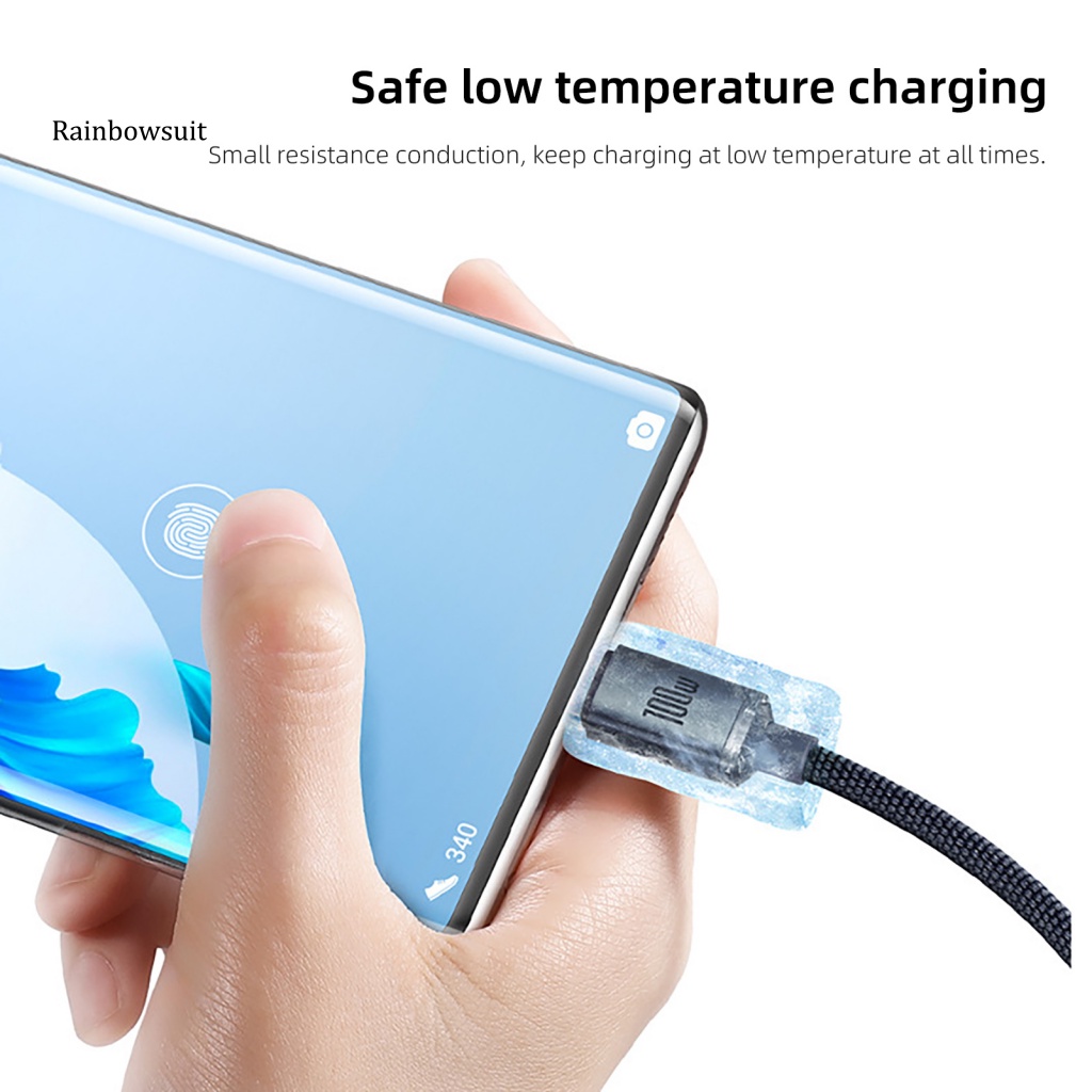 Dây Cáp Truyền Dữ Liệu 100W USB Sang Type-C Chống Mòn Cho Xiaomi