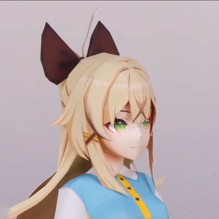 Mô hình giấy anime girl Anime Game  Kirara in School Uniform