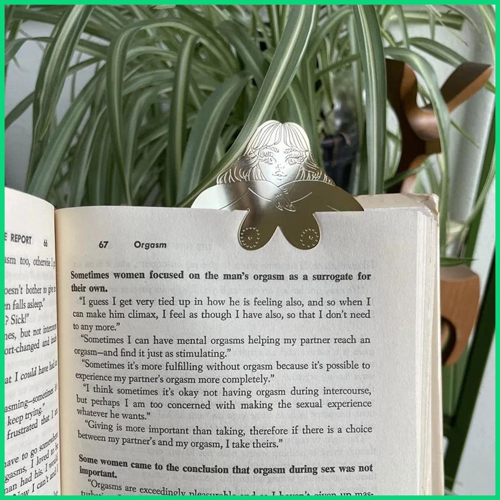 Thẻ Đánh Dấu Trang Sách Bằng Kim Loại Mỏng Tông Vàng Đồng Vui Nhộn Cho Nam Và Nữ jiwvn