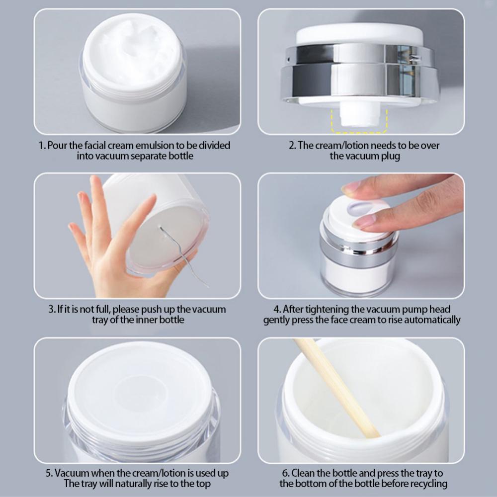 Chai Rỗng Bằng Acrylic 15 / 30 / 50 / 100g Dùng Đựng Mỹ Phẩm G1Q4 Tiện Dụng